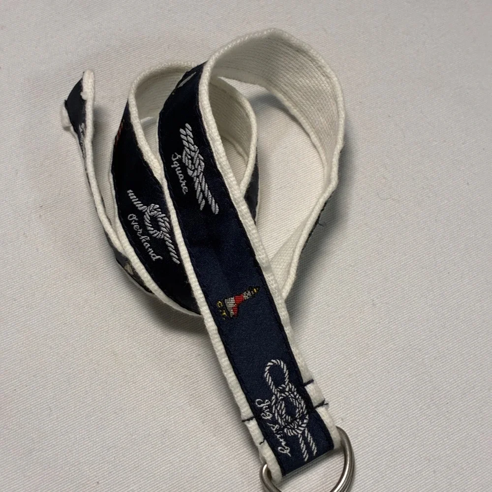 Ralph Lauren Nautical D-Ring Belt Boys 24M Navy Blue Beach Fisherman